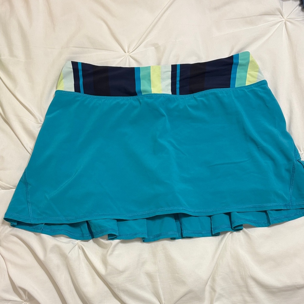 Lululemon Teal and Navy Women's Skirt